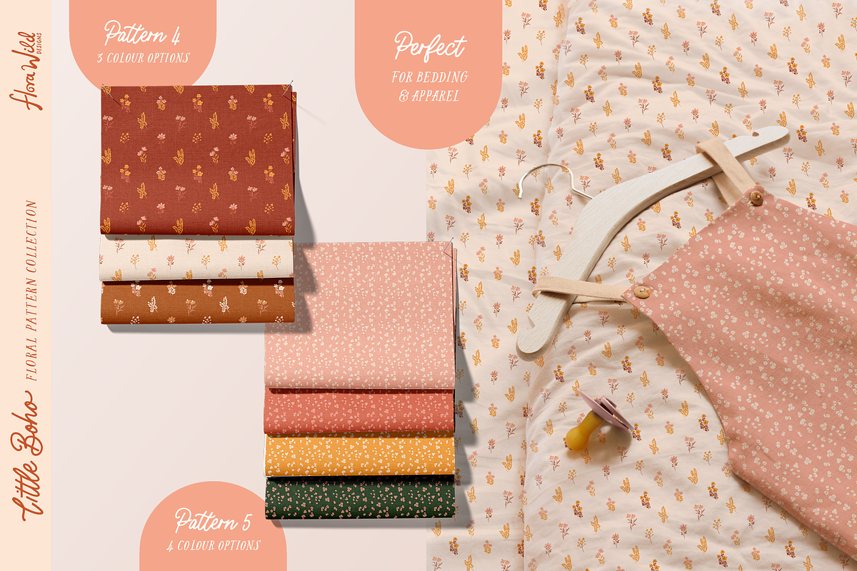 Little Boho Floral Patterns - VECTOR, a Pattern Graphic by Flora Wild Designs (Photo 6 of 8)