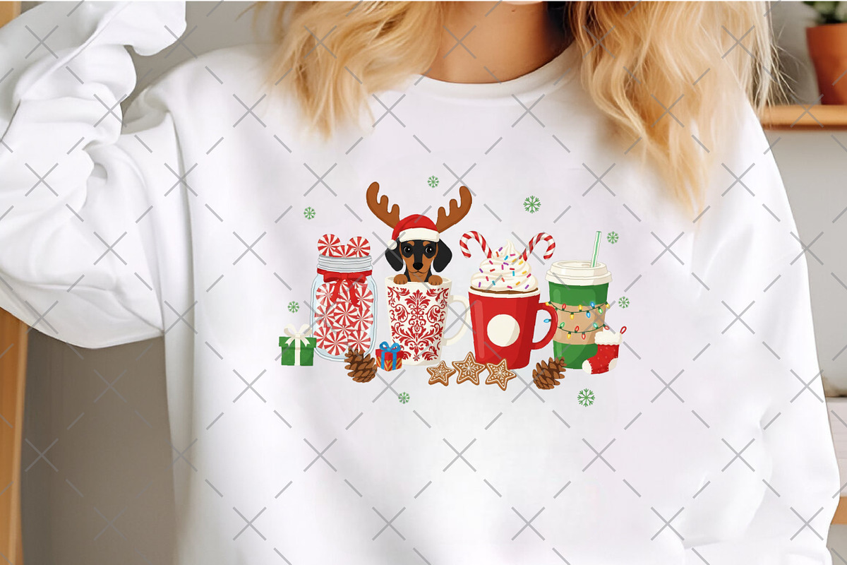 Dachshund Christmas Latte Coffee Png, an Illustration by Craft Nest (Photo 4 of 6)