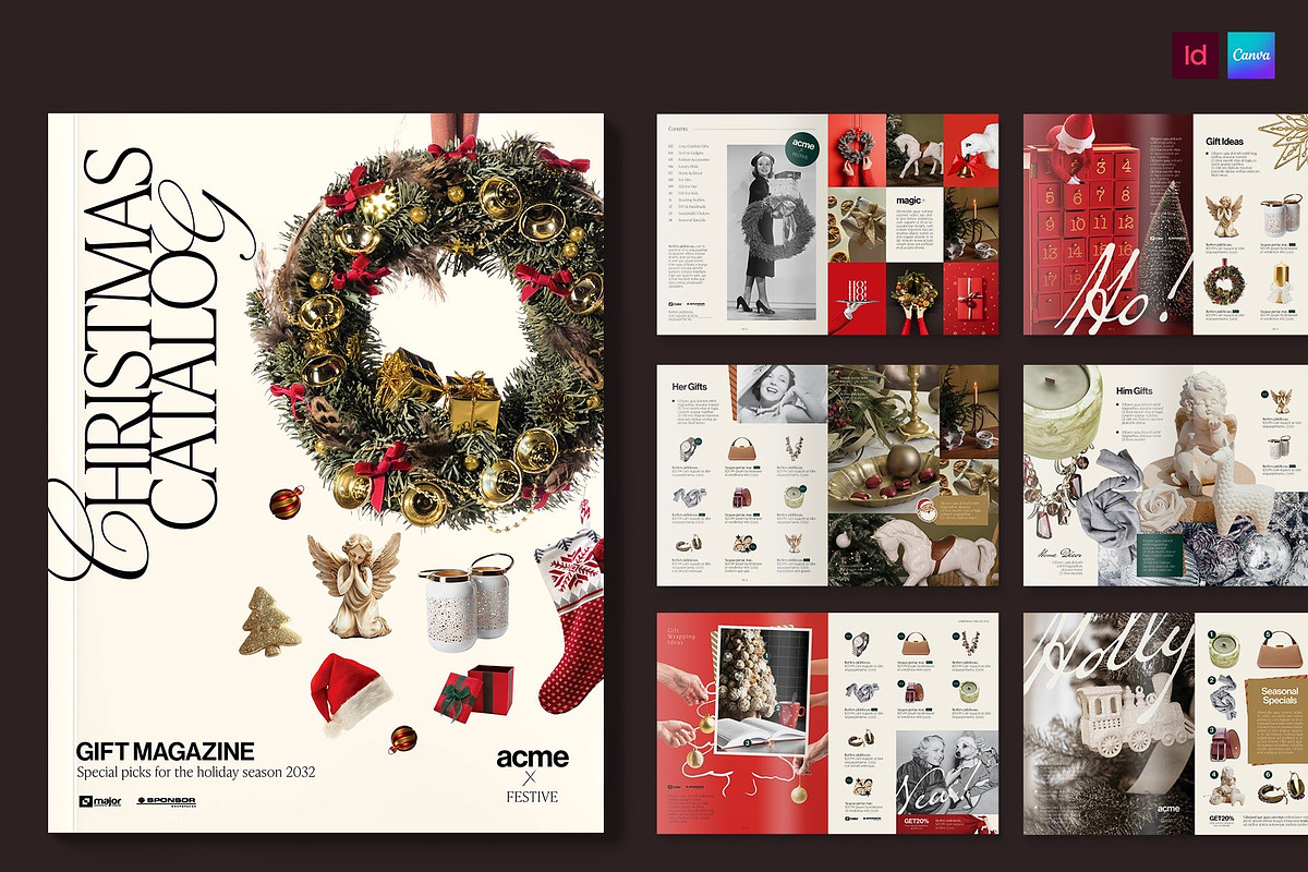 Christmas Catalog Magazine Template, a Magazine Template by BrandPacks (Photo 2 of 6)