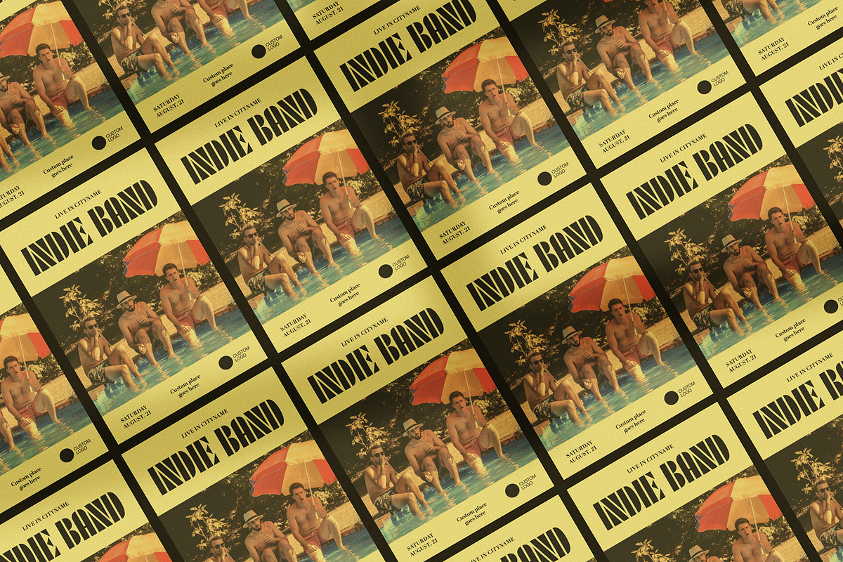 Indie Music Poster Template, a Flyer Template by Grafvish (Photo 2 of 2)