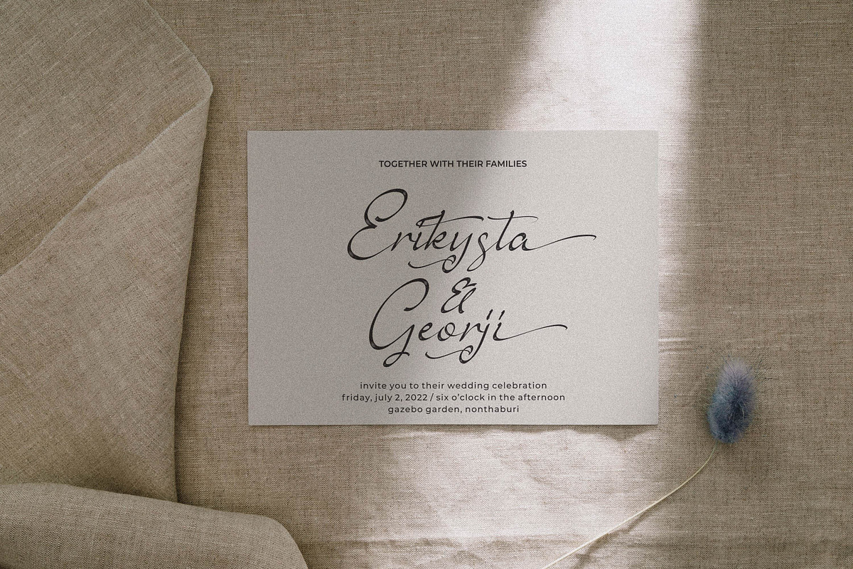 Brush Renytha, a Script Font by Integritype Studio (Photo 3 of 10)