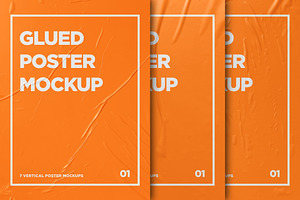 Glued Paper Poster Mockup Pack