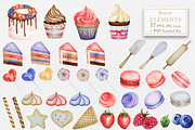 Sweet Cake Baking Watercolor clipart, an Object Graphic by svetlanaARTdreams (Thumbnail 2 of 10)