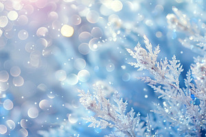 Winter Wonderland: Frosty Branches, a Nature Photo by Ocean Digital Art