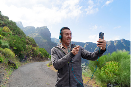 Happy middle aged man traveler, a Sports & Recreation Photo by Neirfy