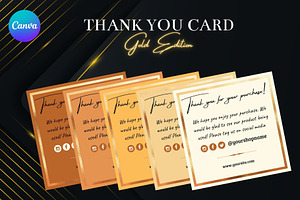Thank You Card - Gold Edition, a Card Template by Miku Waku