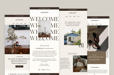 JANUARY | Flodesk Email Bundle, an Email Template by January Made Design