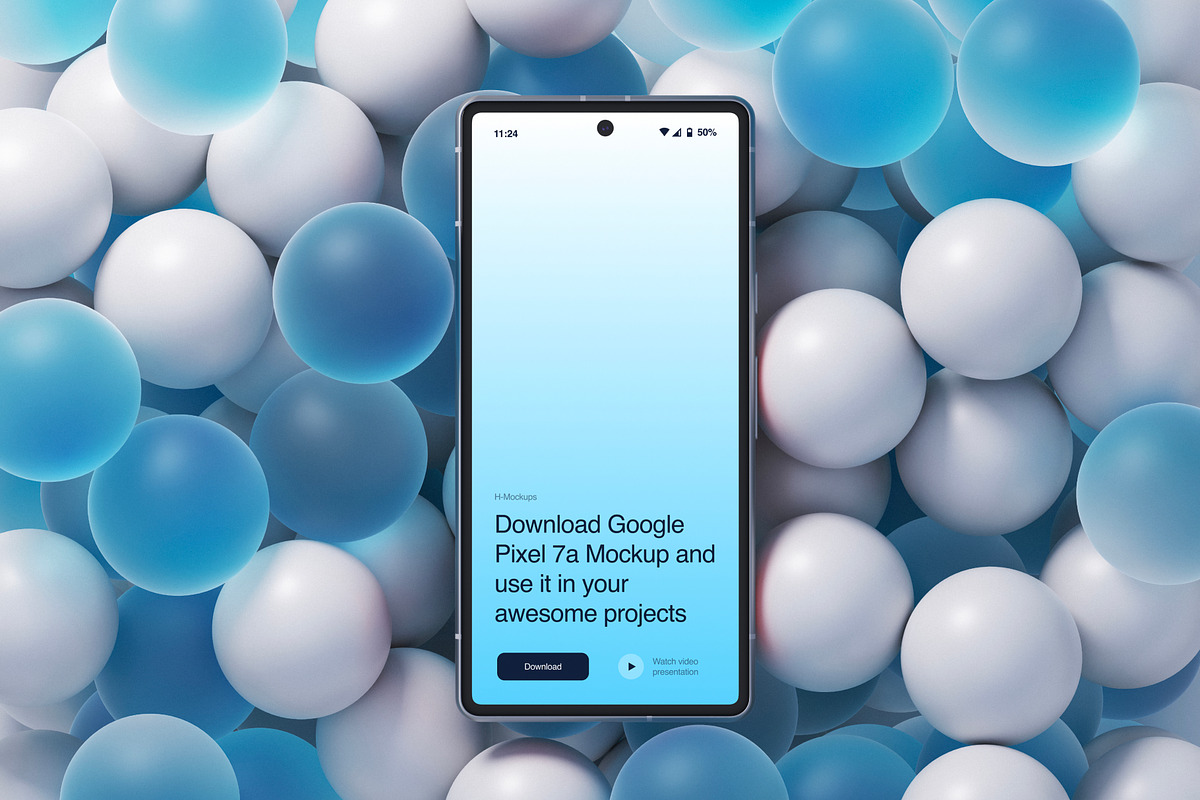 H-Mockups: Google Pixel 7a, an Android Mockup by ls.graphics (Photo 3 of 9)