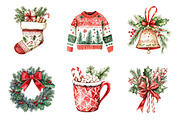 Christmas Holiday Clipart Bundle, a Work Illustration by SinaCreation (Thumbnail 4 of 6)
