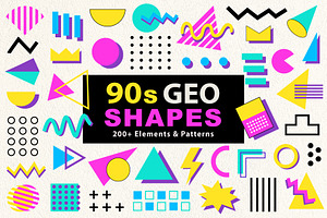 200 Geometric 90s Graphics Bundle