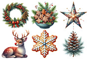 Happy Holidays Christmas Clipart PNG, an Illustration by Pixels.Craft (Thumbnail 5 of 6)
