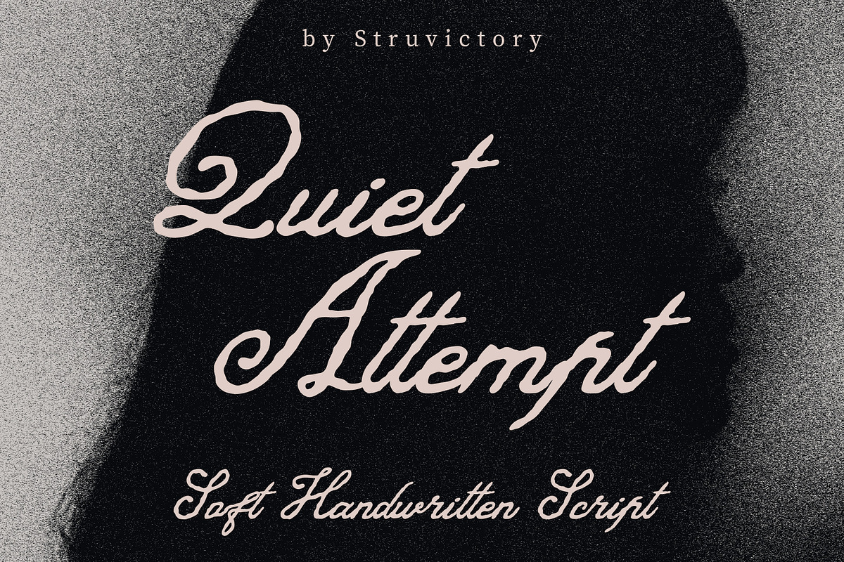Quiet Attempt Love Handwritten Font, a Script Font by Struvictory.art (Photo 1 of 9)