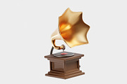 Gramophone 3d model, an Object 3D Model by fahad121 (Thumbnail 2 of 7)