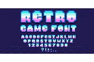 Retro game pixel typography, a Technology Illustration by art PVP - market
