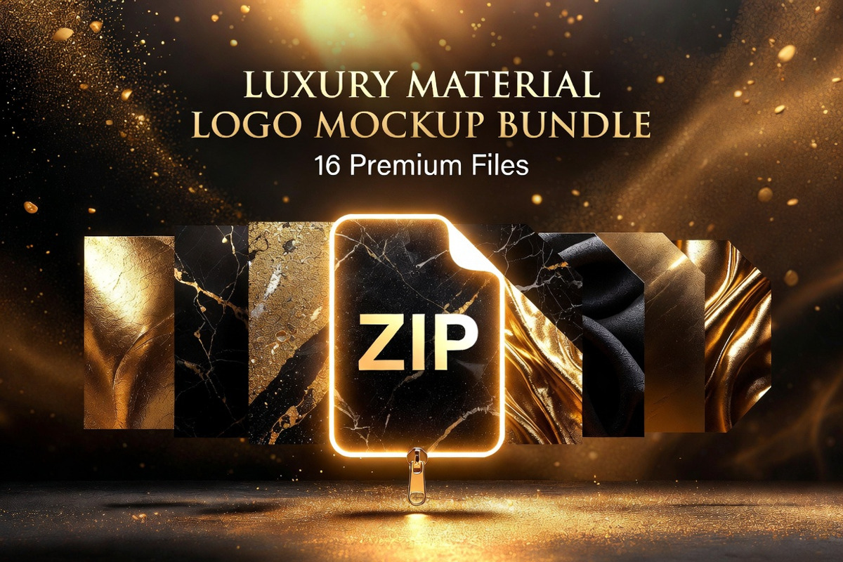 Luxury Material Logo Mockup PSD Pack, an Advertising Mockup by Dreamanart (Photo 2 of 3)