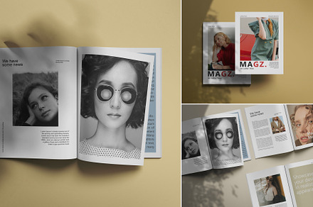 US Letter Magazine Mockups, a Books & Magazine Mockup by Tahtagraphic