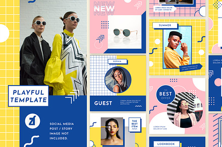 Playful social media template