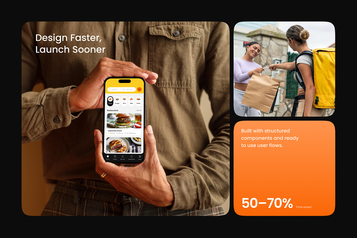 Yumgo – Food Delivery Mobile App UI, an UI Kit Template by Brickclay (Photo 5 of 19)