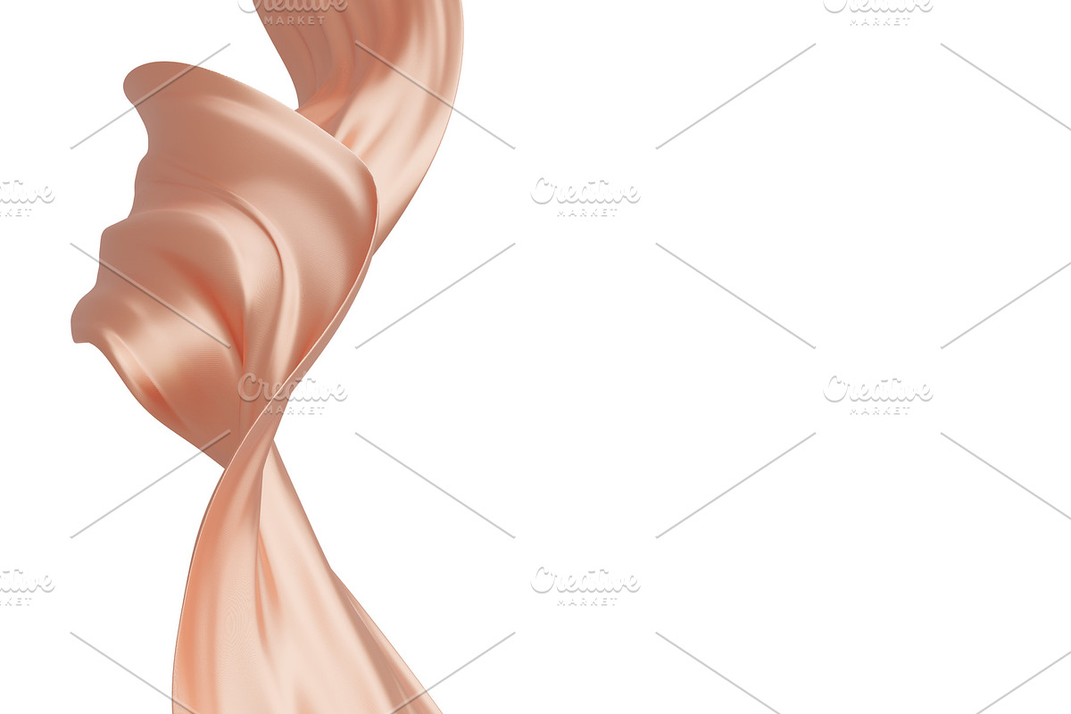 Luxury orange beige fabric, an Illustration by ArtBackground