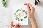 Merry Christmas watercolor set, a Poster Template by Anna's Lettering (Thumbnail 5 of 18)