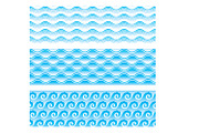 seamlessly sea wave patterns, a Pattern Graphic by Watchada's factory (Thumbnail 3 of 3)
