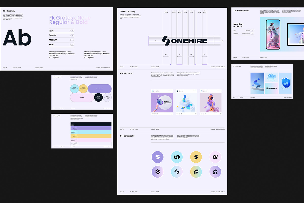 OneHire – Brand Guidelines, a Presentation Template by S A N D Y (Photo 2 of 10)