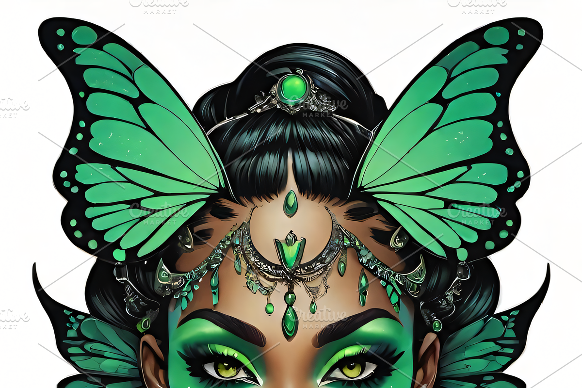 Verdant Veil:Emerald Fairy Portraits, an Illustration by ETARA by Mea Hau (Photo 2 of 7)