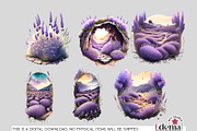 Lavender Dreams Clipart Sublimation, a Seasonal Illustration by EdeniaArtStudio (Thumbnail 5 of 6)