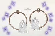 Ghost Earrings SVG Laser Cut Files, a Graphic by Cloud9DesignSVG (Thumbnail 4 of 4)