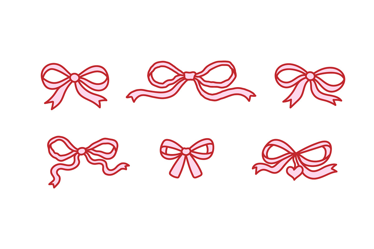 Coquette bows clip art EPS, SVG, PNG, an Object Graphic by Viaireshop (Photo 4 of 6)