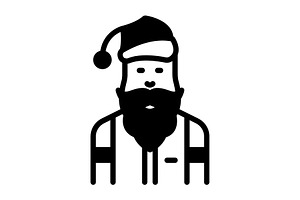Santa santa claus solid icon, a Solid Icon by Creative priyanka