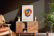 3D Geometry Printable Wall Art Set, a Background Graphic by C Design Studio (Thumbnail 4 of 28)