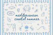 Mediterranean Coastal Summer clipart, a Seasonal Illustration by Cute Atelier (Thumbnail 1 of 12)