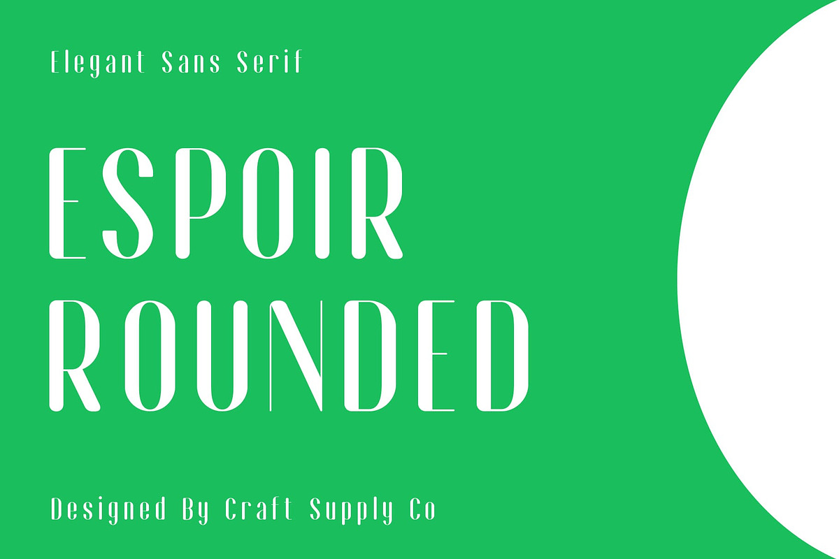 Espoir Rounded, a Sans Serif Font by Craft Supply Co. (Photo 1 of 8)