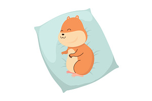Cartoon hamster. Fluffy domestic pet, an Animal Illustration by the8monkey