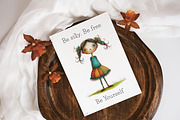 Quirky Girl Clip art, a Person Illustration by PaintPixelCo (Thumbnail 10 of 10)
