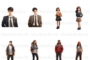 Students Clipart, College Girl, Teen, a Person Illustration by BrushstrokeArtGB (Thumbnail 3 of 9)