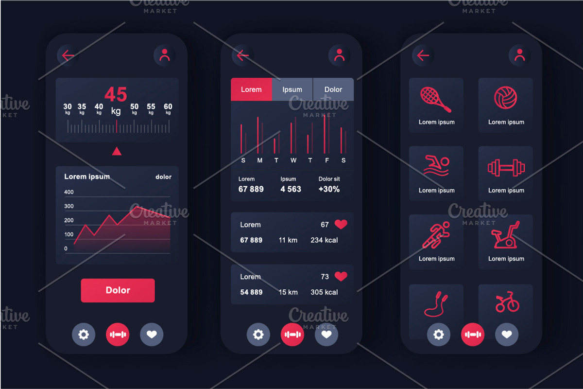 Unique Mobile App UI Kit, an App Template by alexdndz (Photo 14 of 36)