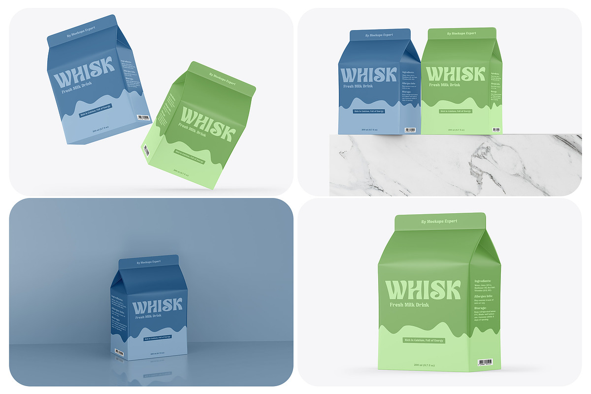 Milk Carton Mockups, a Mockup by Mockups Expert (Photo 1 of 5)