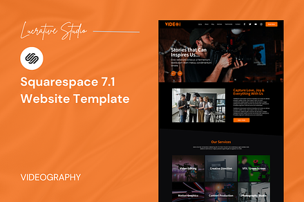 Video Squarespace Website Template