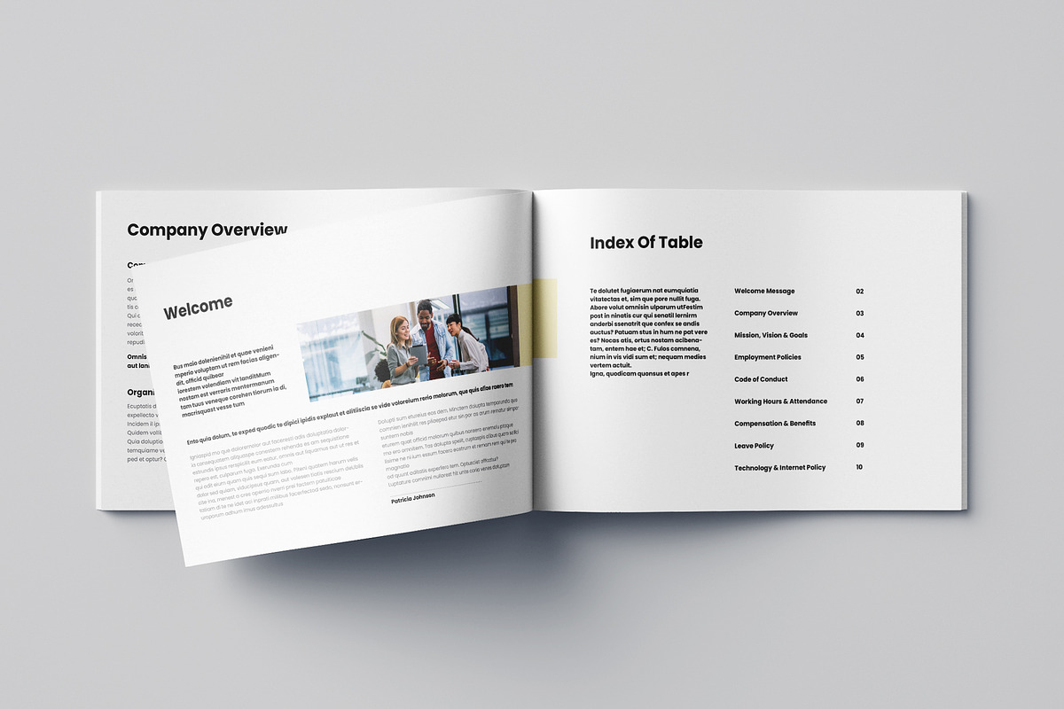 HR Employee Handbook Landscape, a Brochure Template by Pixelpick (Photo 8 of 9)