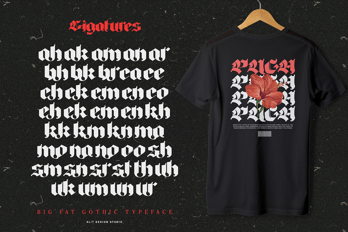 Big Fat Gothic Blackletter Typeface, a Blackletter Font by alit design (Photo 11 of 11)