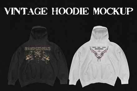 Vintage Hoodie Mockup By 28Bloc