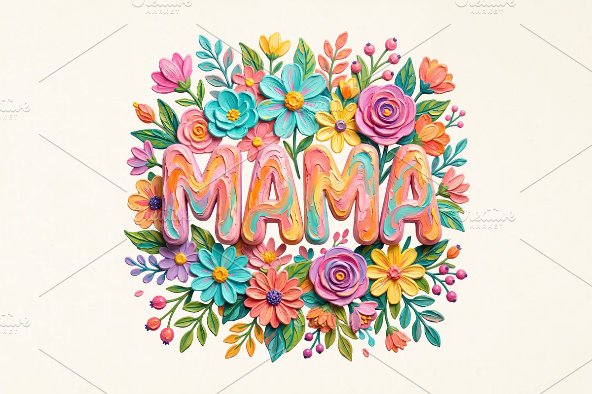 Vibrant Floral Mama PNG, a Seasonal Illustration by Canvas Craft (Photo 1 of 6)