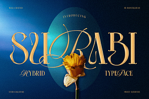 Surabi, a Script Font by Burntilldead