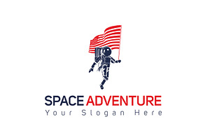 Space Adventure Logo Template