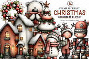 Whimsical Christmas Clipart, an Illustration by cherrydesign (Thumbnail 1 of 4)