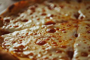 Fresh homemade cheese pizza, a Food & Drink Photo by AlyaAnd