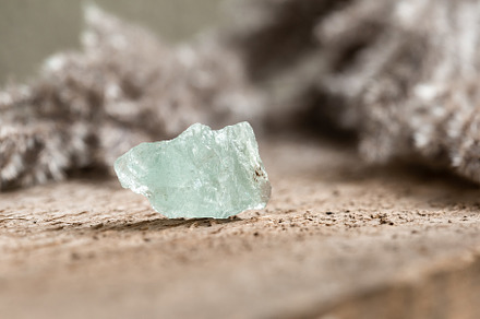 Rough Uncut Pale Blue Aquamarine Gem, a Nature Photo by Andriana Syvanych