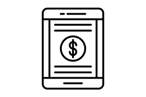 Tablet Line Icon, an Outline Icon by Pexelpy